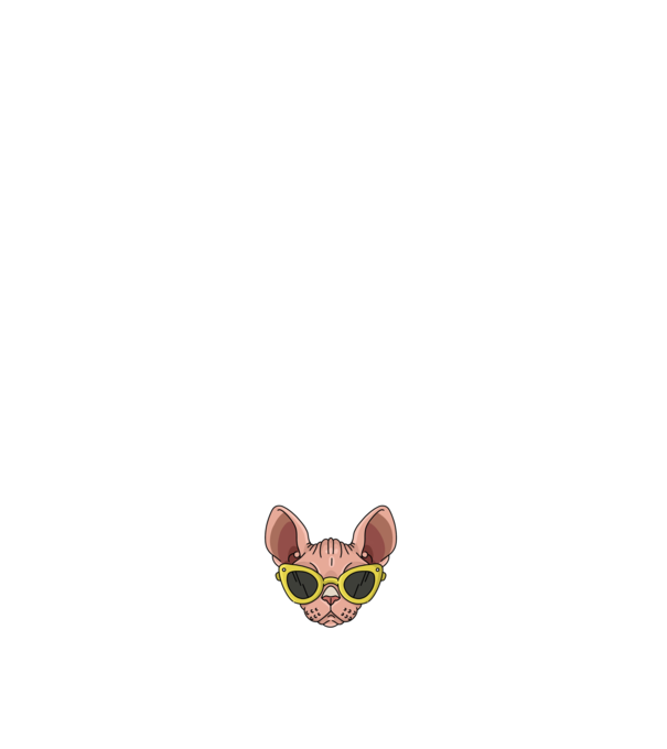 cool cats have no hair model negru pe tricou