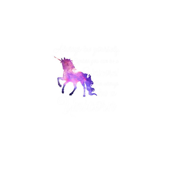 Always be UNICORN model alb pe tricou