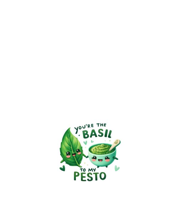 Basil to my Pesto model alb pe tricou