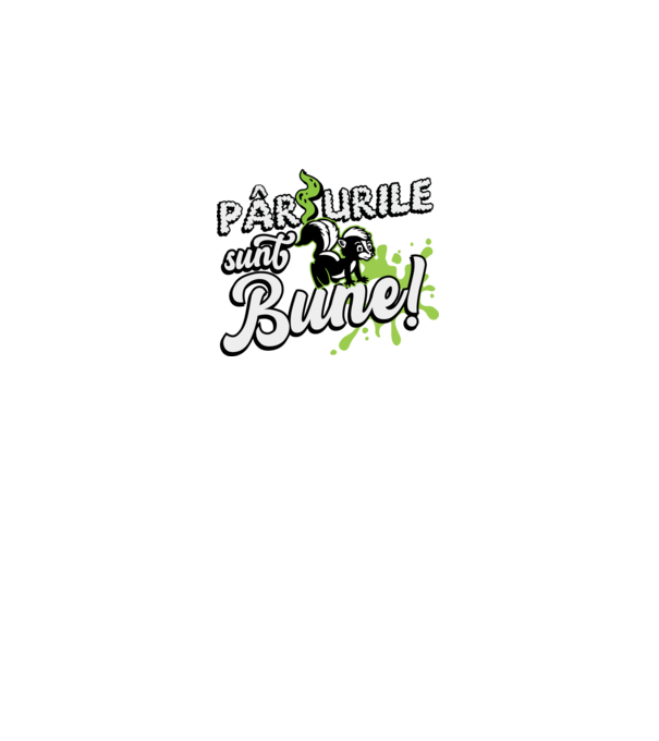 Pârțurile sunt bune model negru pe tricou