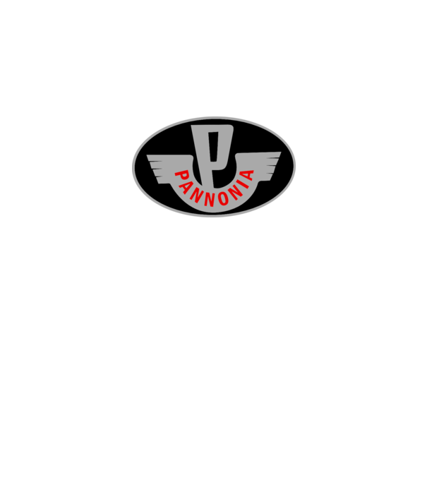 Logo Pannonia model alb pe tricou