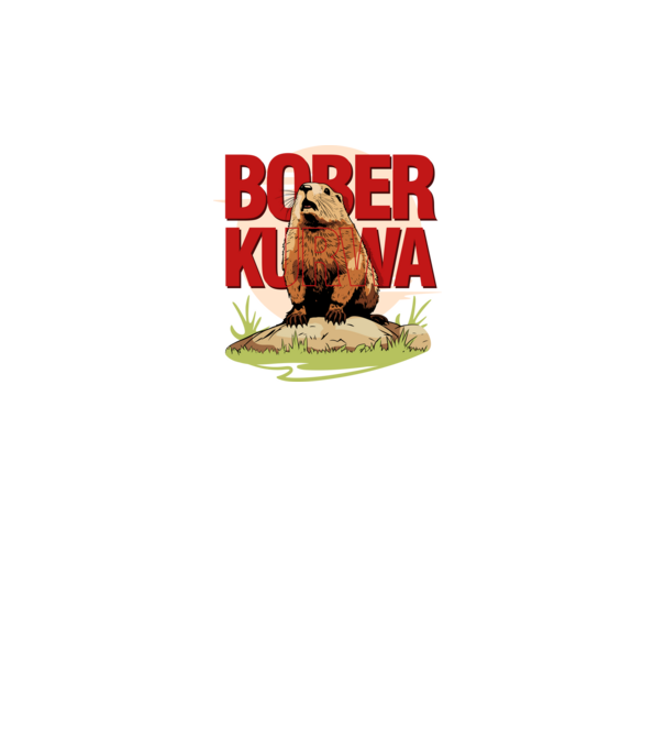 BOBER model alb pe tricou