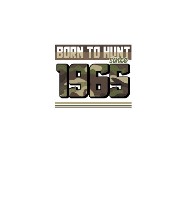 Born to hunt since 1965 model negru pe tricou