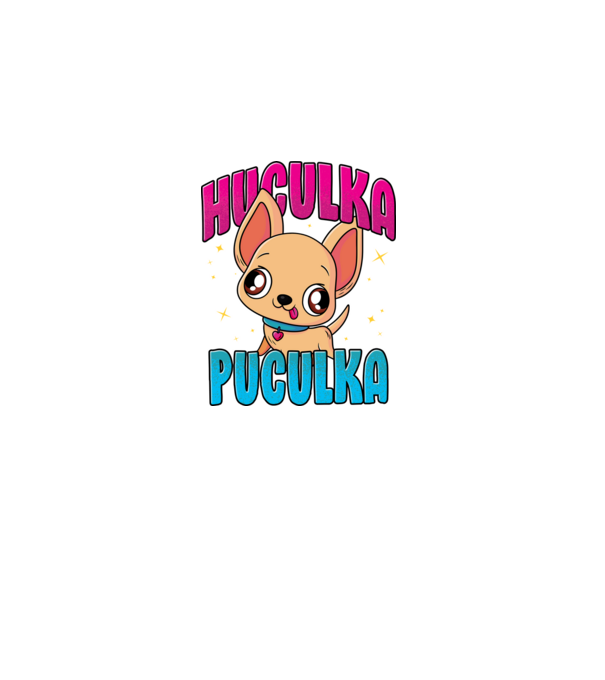 Huculka Puculka chivava model negru pe tricou