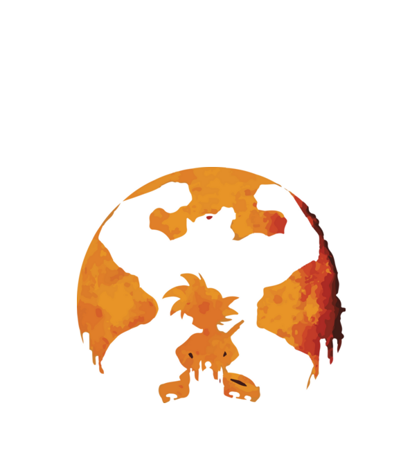 goku sunset model negru pe tricou