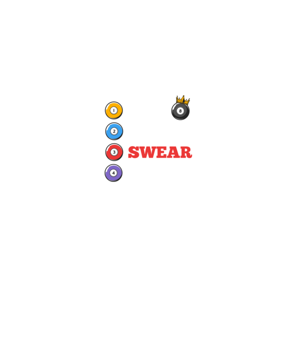 Aim swear shoot repeat - biliard v2 model negru pe tricou