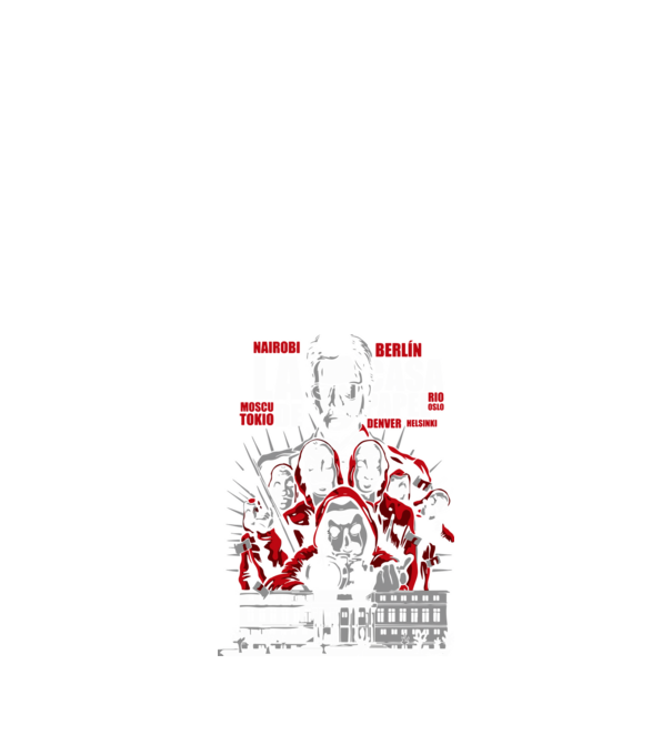 la casa de papel family model negru pe tricou
