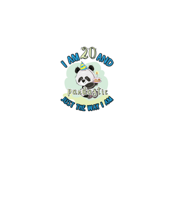 PANDASTIC 20 model alb pe tricou