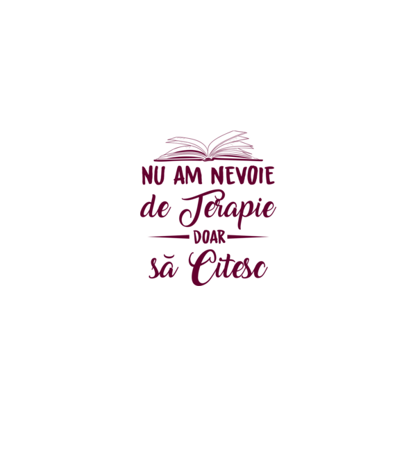 nu am nevoie de terapie, doar să citesc model alb pe tricou