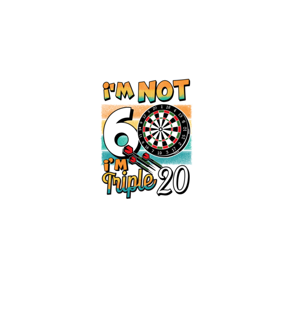 Darts Birthday 60 years old model negru pe tricou