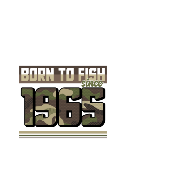 Born to fish since 1965 model negru pe tricou