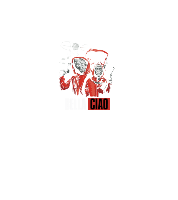 bella ciao money heist model negru pe tricou