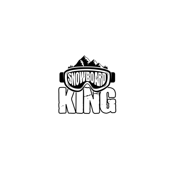 Snowboard king 01 model negru pe tricou