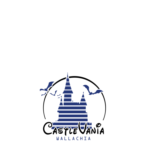 România CastleVania model alb pe tricou