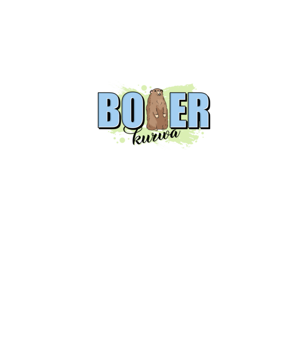 Bober Kurwa model alb pe tricou
