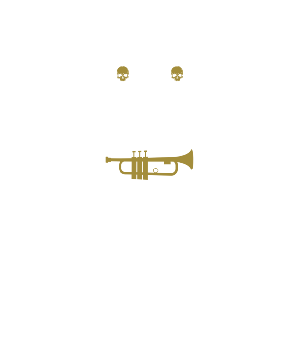 I play heavy metal trumpet model gri pe tricou