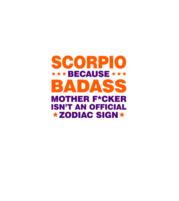 Badass zodiac SCORPIO model alb pe tricou