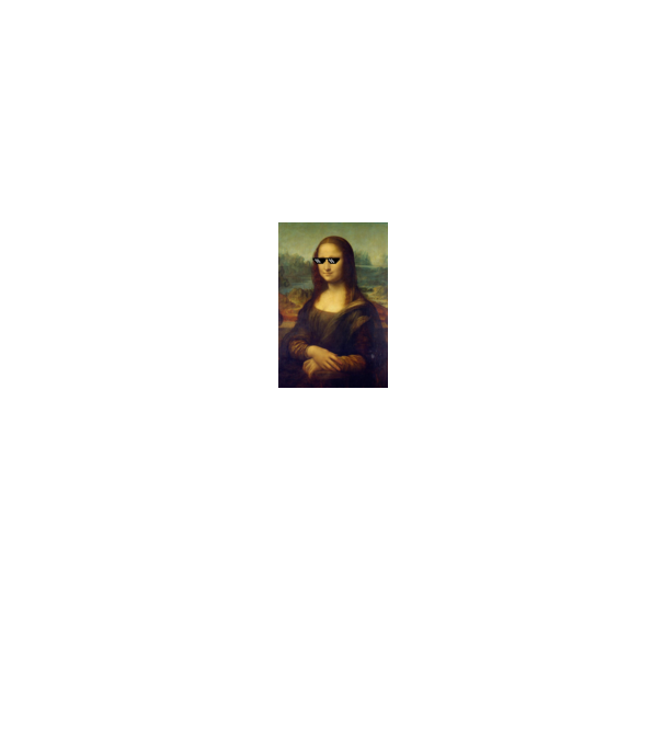 Mona Lisa Deal with it model negru pe tricou
