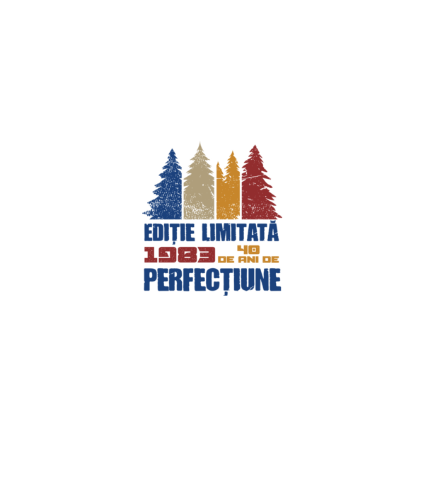 Ediție limitată 1983 - 40 de ani de perfecțiune model alb pe tricou