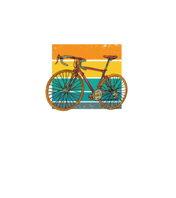 Retro bike model turcoaz pe tricou