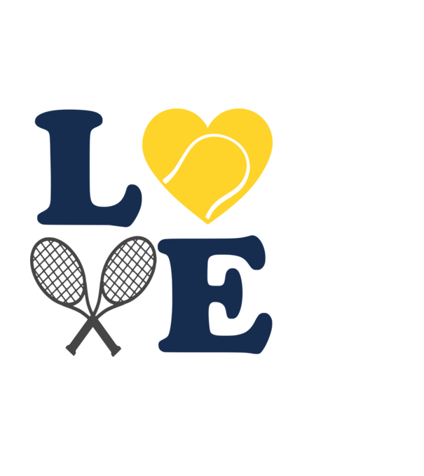 LOVE Tennis model negru pe tricou