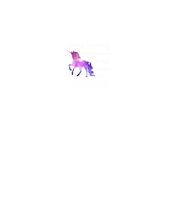 Always be UNICORN model alb pe tricou