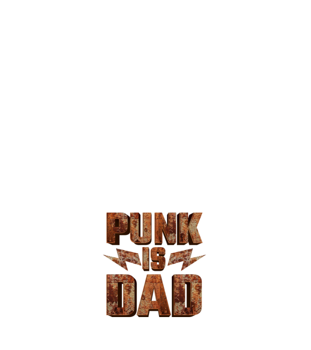 PUNK IS DAD model negru pe tricou