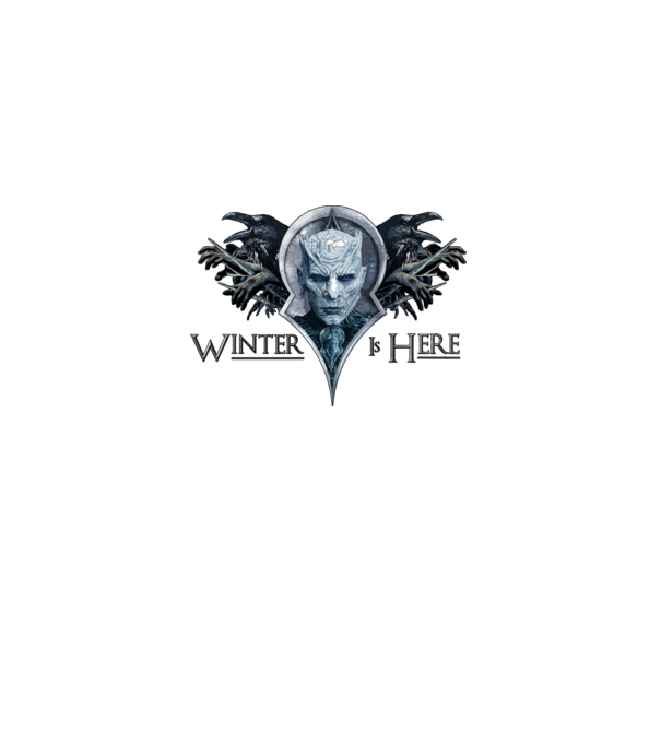 Winter is Here model negru pe tricou