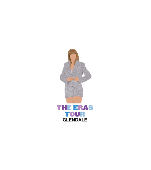 Taylor Swift The Eras Tour Glendale 2 model alb pe tricou