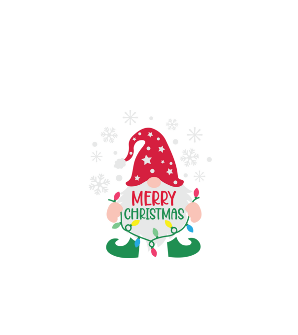 Merry christmas gnome model negru pe tricou