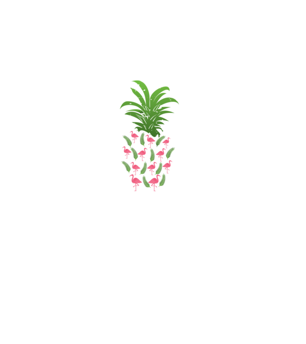Flamingo ananas model negru pe tricou