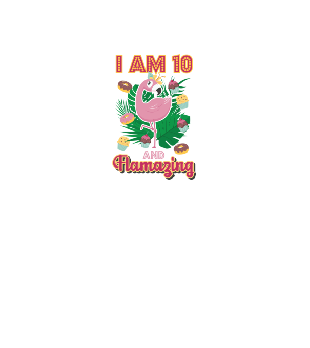 FLAMAZING Birthday 10 Years old model alb pe tricou