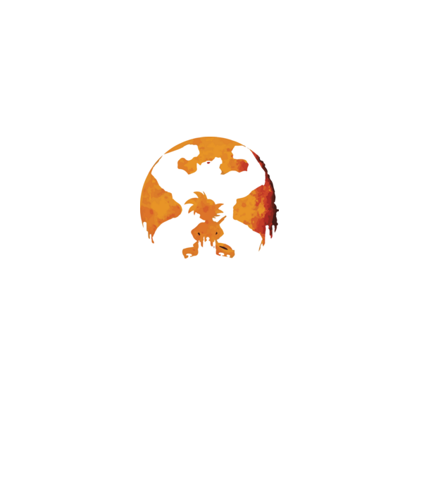 goku sunset model negru pe tricou