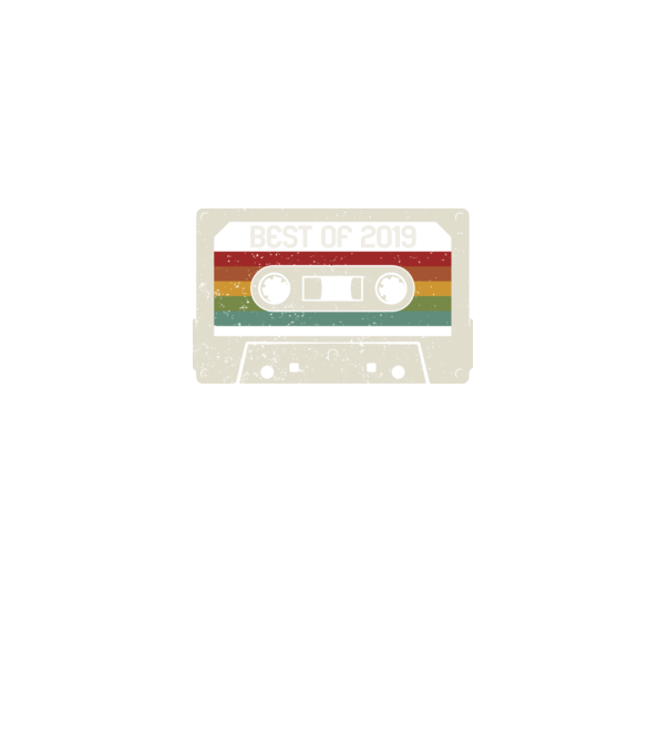 retro tape 2019 vintage model negru pe tricou