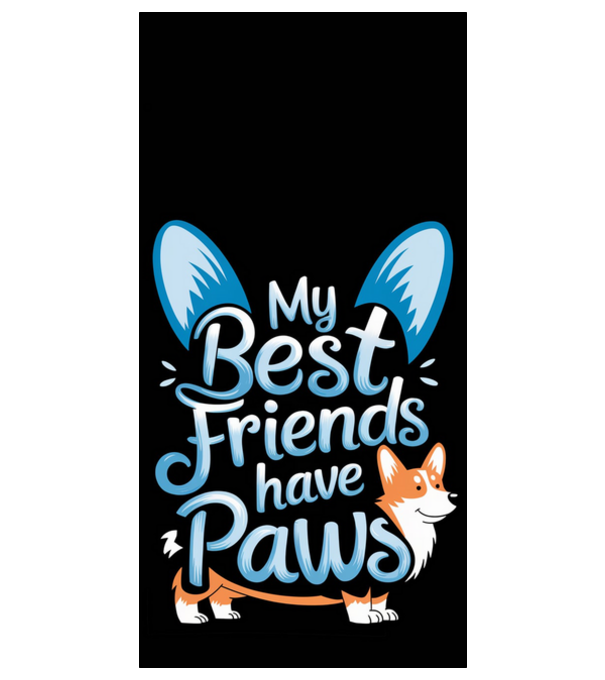my best friends have paws model alb pe tricou