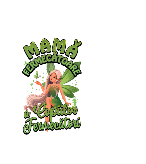Mamă fermecătoare a copiilor fermecătorit model alb pe tricou