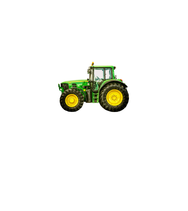 TRACTOR model alb pe tricou