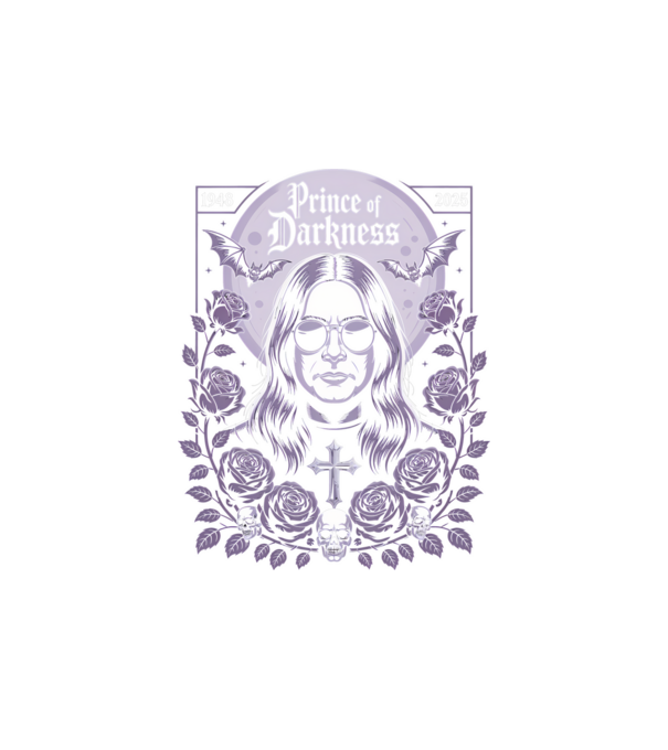 Prince of Darkness model alb pe tricou