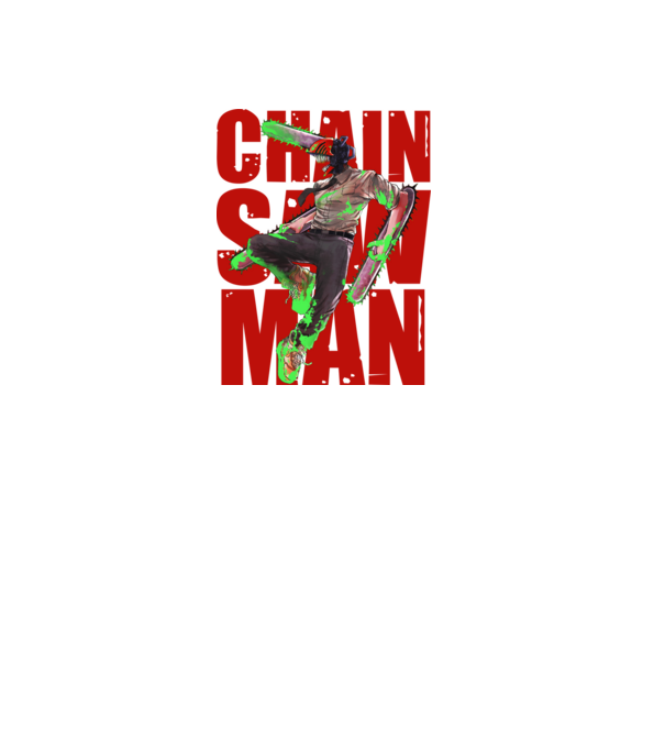 Denji chainsaw man concept model negru pe tricou