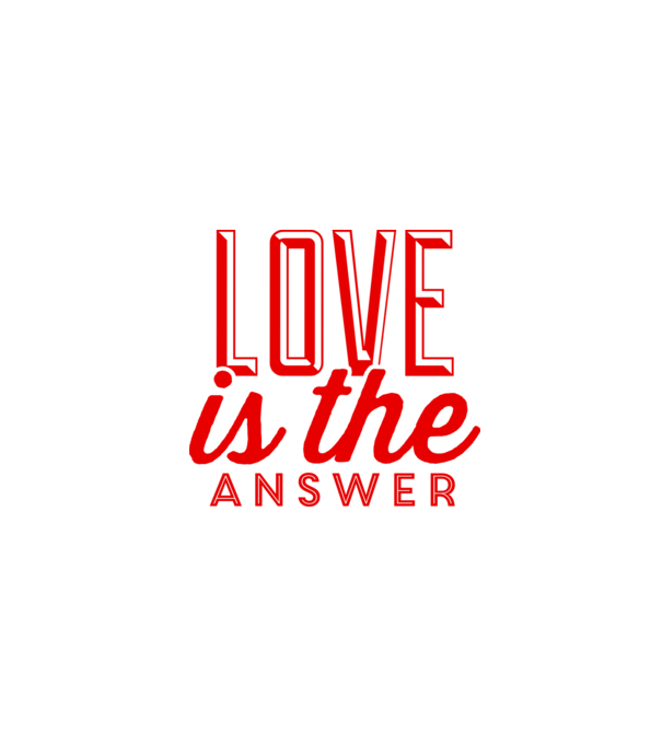 love in answer model negru pe tricou