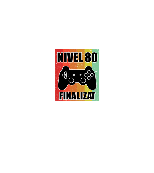 Nivel 80 finalizat model negru pe tricou