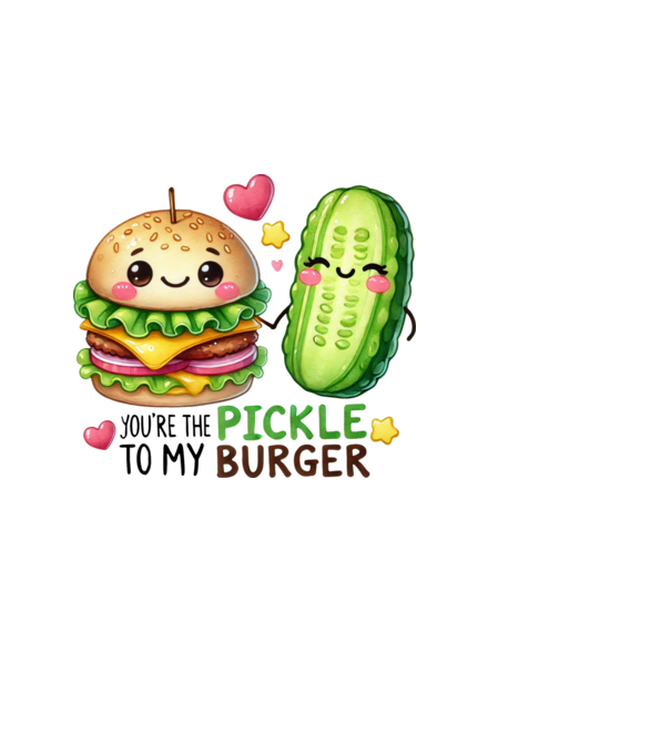 Pickle to my Burger model albastru deschis pe tricou