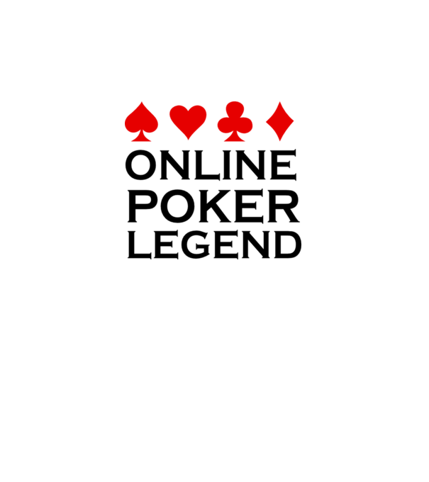 Online Poker Legend model alb pe tricou