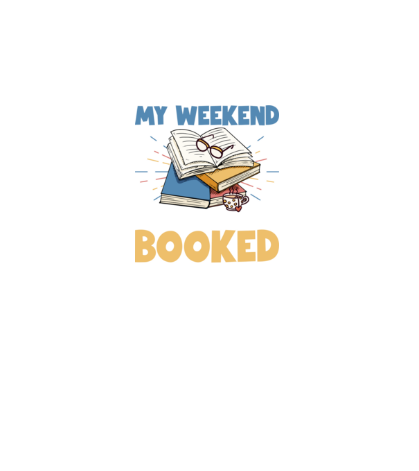 My weekend booked model negru pe tricou