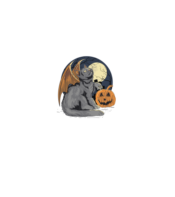 Halloween cica model negru pe tricou