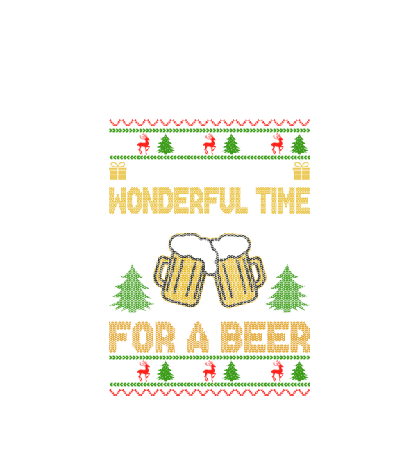 Wonderful time for a beer model alb pe tricou