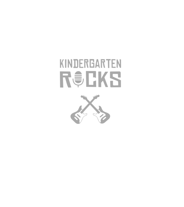 Kindergarten rocks model negru pe tricou