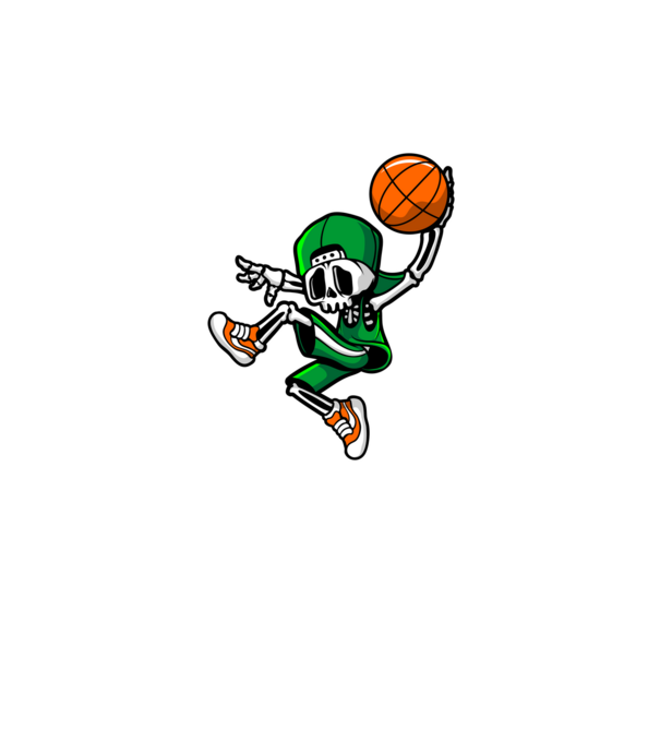 Basketbone model negru pe tricou