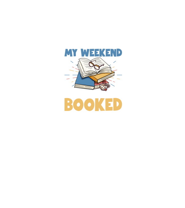 My weekend booked model negru pe tricou