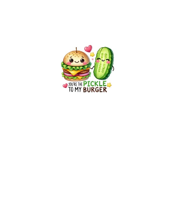 Pickle to my Burger model alb pe tricou